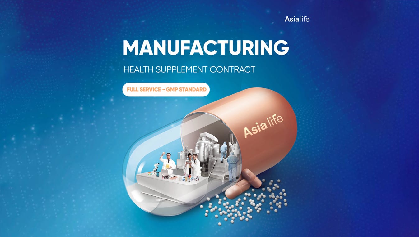 Asia Life - Health supplement manufacturing plant meets GMP standards.