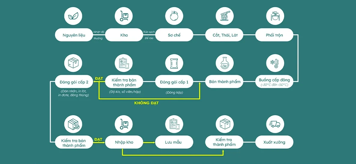 Asia Life ứng dụng công nghệ sấy thăng hoa trong sản xuất