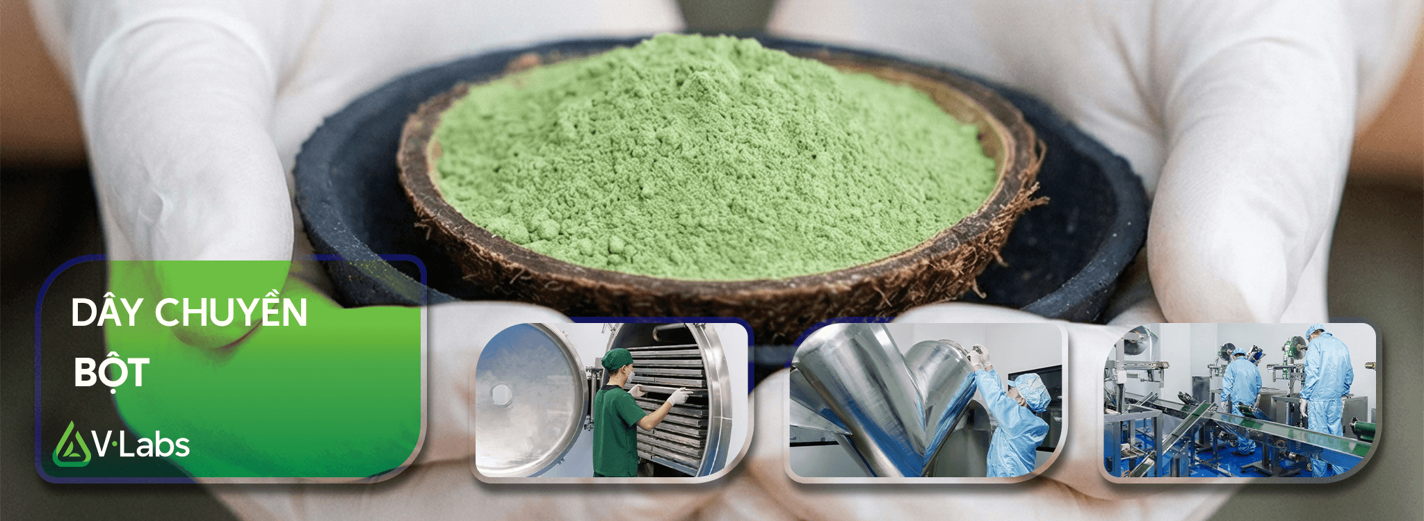 day chuyen san xuat bot tai V-labs