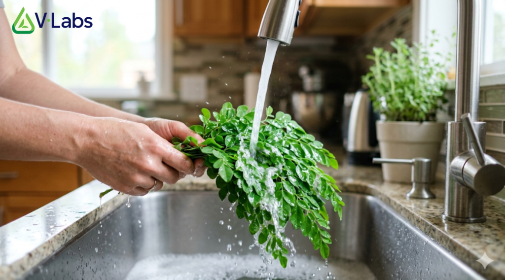 Sơ chế chùm ngây